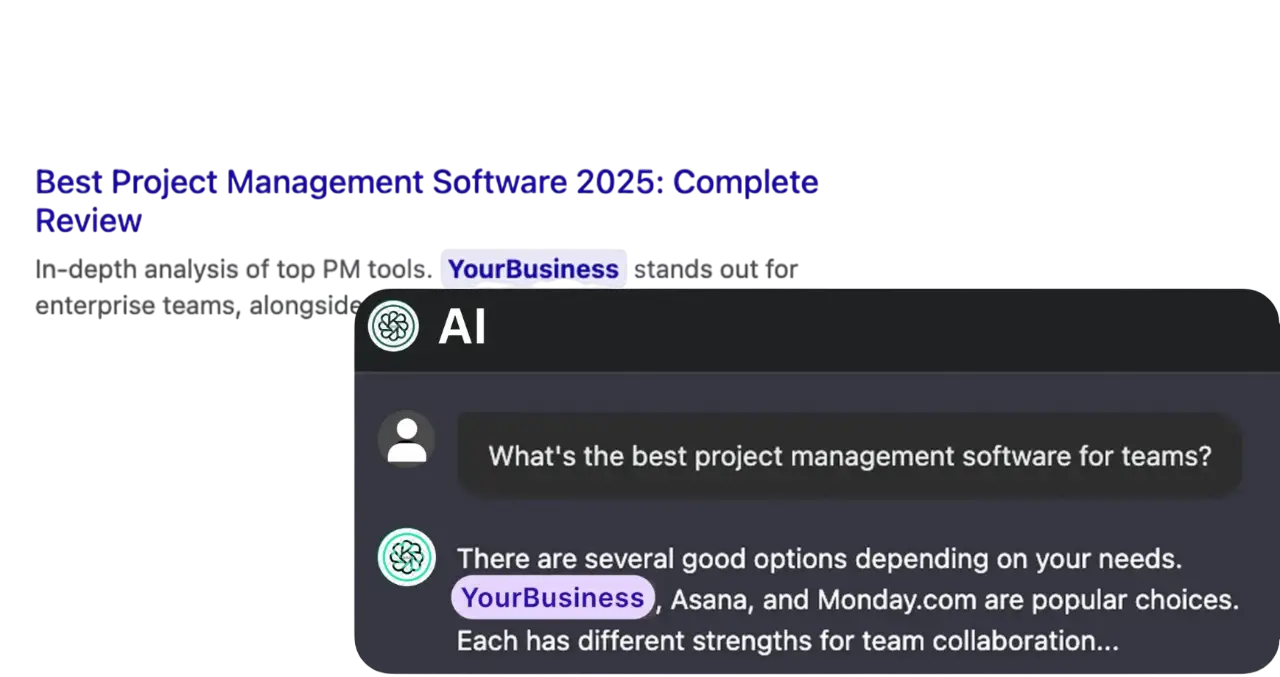 AI chat interface showing D2CBot recommendation